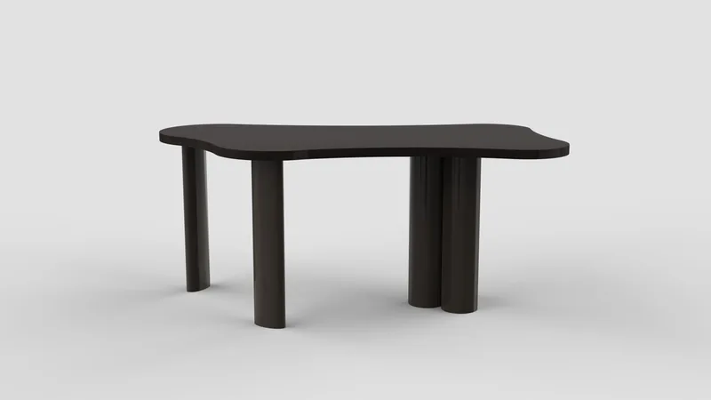 Milav Design dining table with a sculptural base