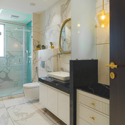 milav design washroom interior